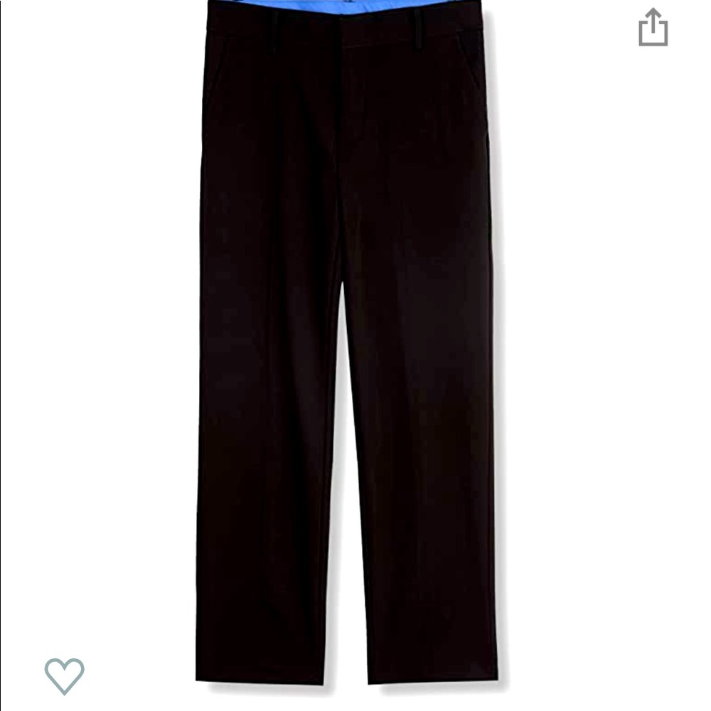 IZOD Boys Size 16 Black Flat Front Dress Pants